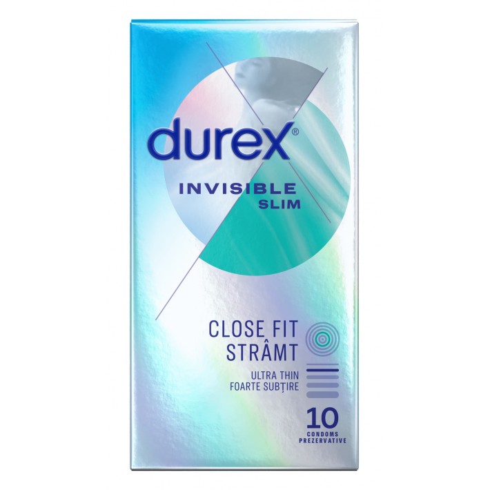 Prezervative Durex Invisible Slim Fit, 10 Buc 2