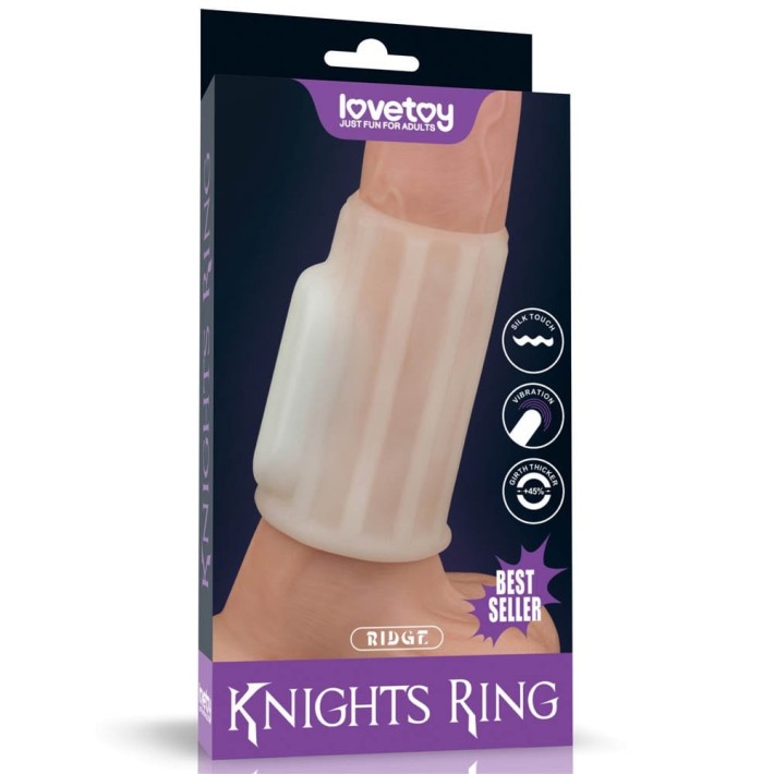Inel / Manson Penis Cu Vibratii Vibrating Spiral Knights Ring, Alb 8
