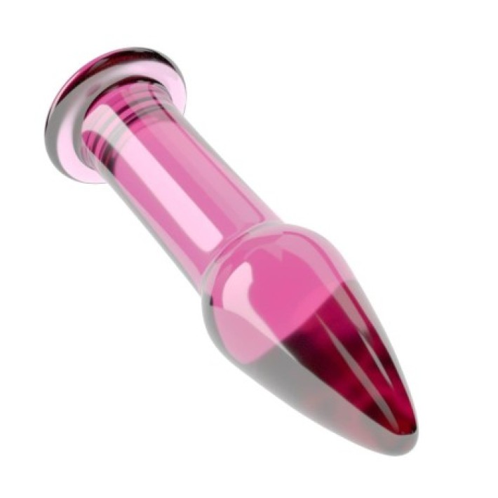 Dop Anal Din Sticla Borosilicata Glass Romance, Roz, 12 Cm 4