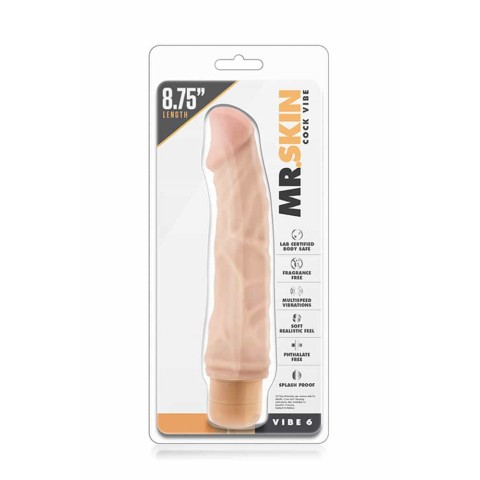 Blush, Vibrator Realistic Mr. Skin, Natural, 22 Cm, pasiune.ro