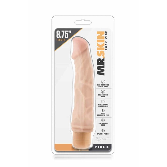Vibrator Realistic Mr. Skin, Natural, 22 Cm 2