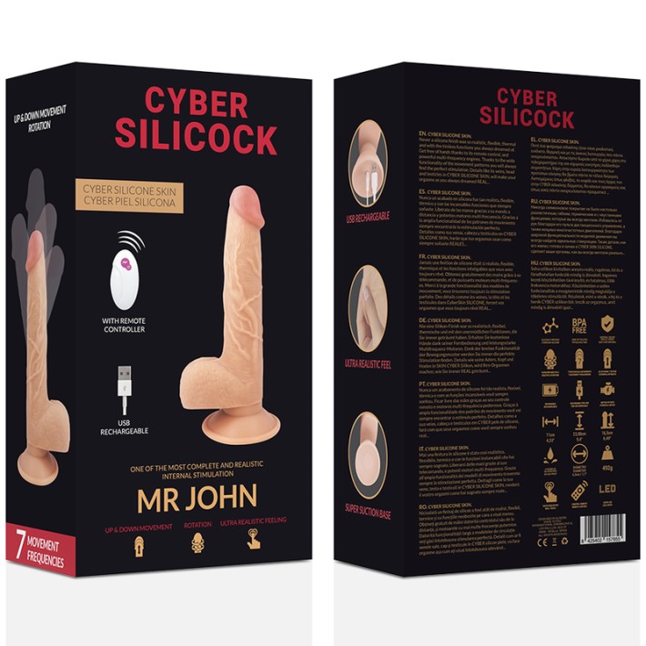 Vibrator Realistic Cu Telecomanda Cyber Silicock Mr John 23.88/16.5 X 4.3 Cm 7