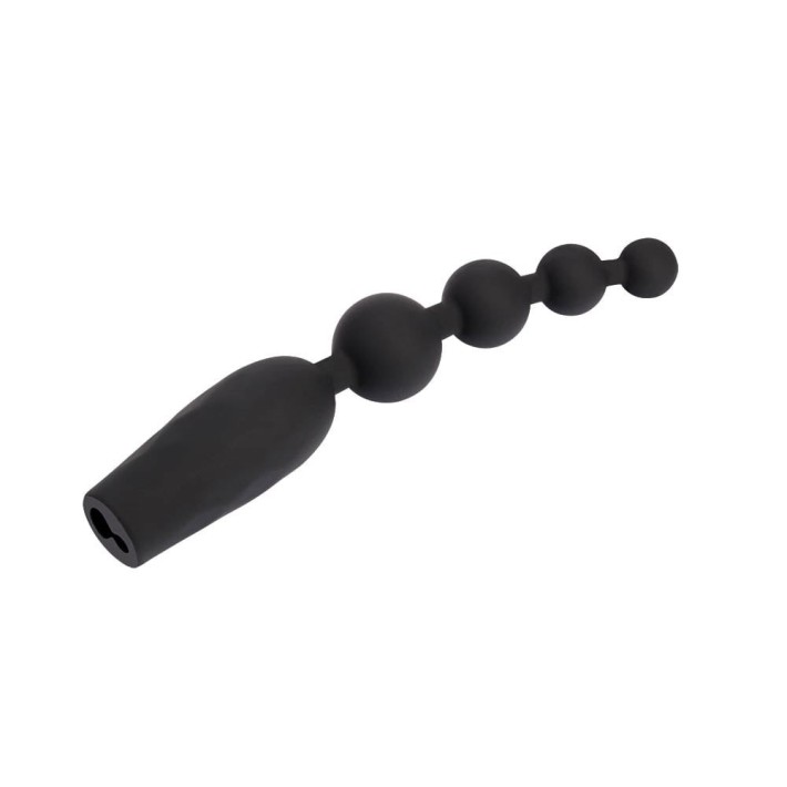 Bile Anale Cu Vibratii Bumpy Bead, Negru, 18.5 Cm 3