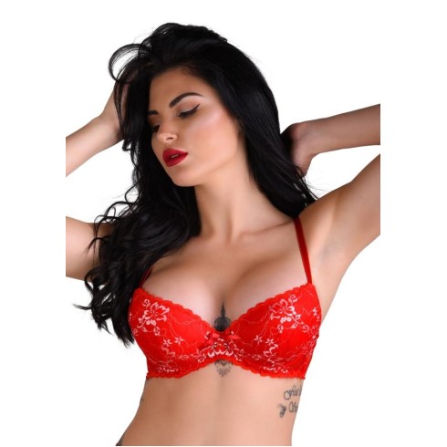 rosu, Sutien Cu Flori Dantelate Rosu Demi Daring Intimates, pasiune.ro