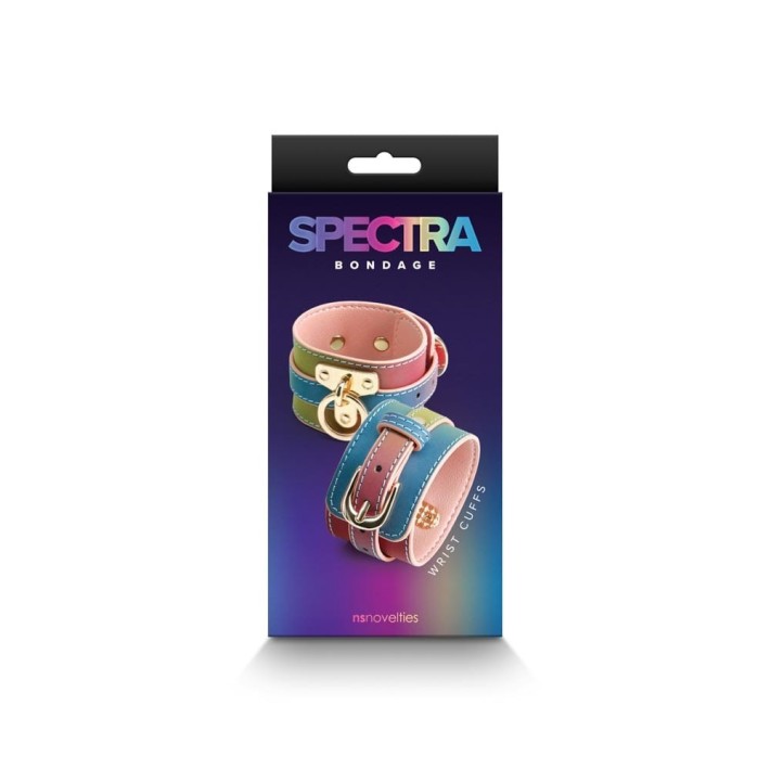 Catuse Pentru Maini Spectra Bondage Wrist Cuff Rainbow 2