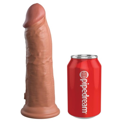 silicone, Dildo Clasic Cu Ventuza Dual Density Silicone Cock, Bronz, 20 Cm, pasiune.ro