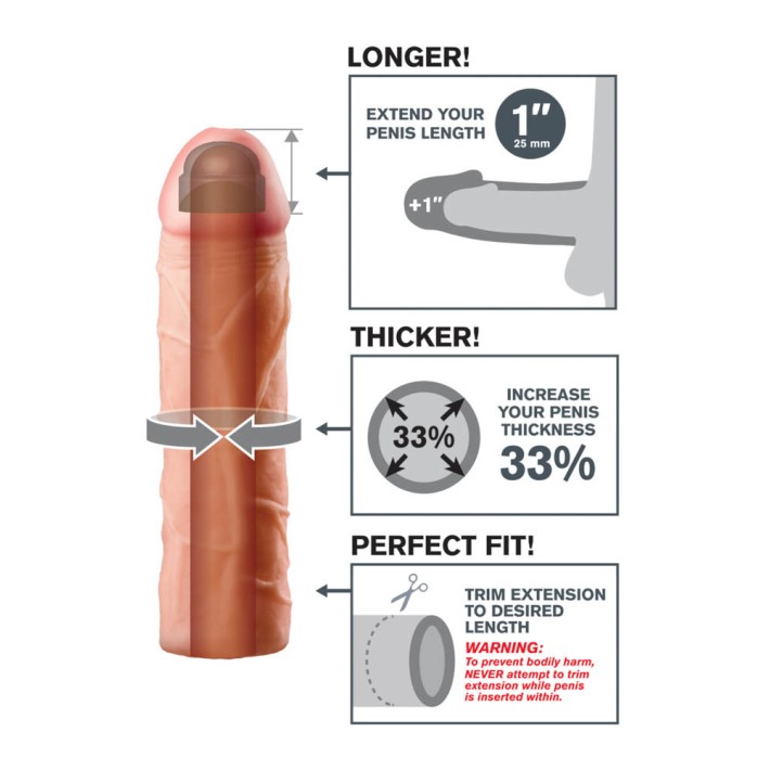 Extensie/manson Penis Perfect 1 Extension, Natural, +2.5 Cm 6
