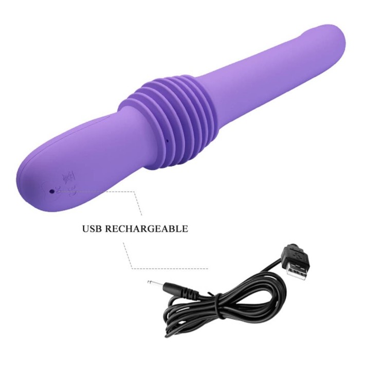 Vibrator Realistic Cu Functie Du-te/vino Pazuzu, Mov 2
