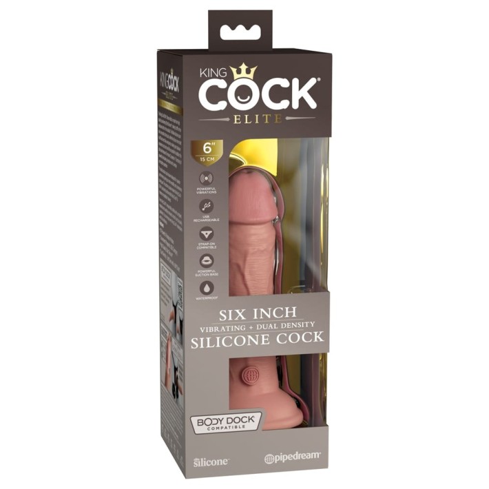 Vibrator Realistic Dual Density Silicone Cock, Natural, 15 Cm 7