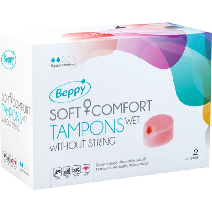 Beppy  Tampon Wet - Lubricated Sponge Tampon - 2 Pieces 4