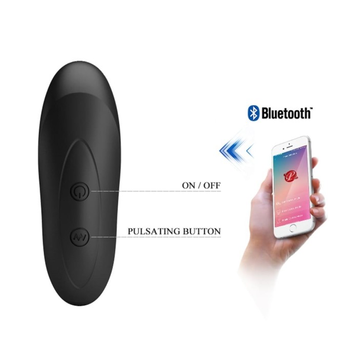Vibrator Anal Archenemy App, Negru, 12 Cm 4