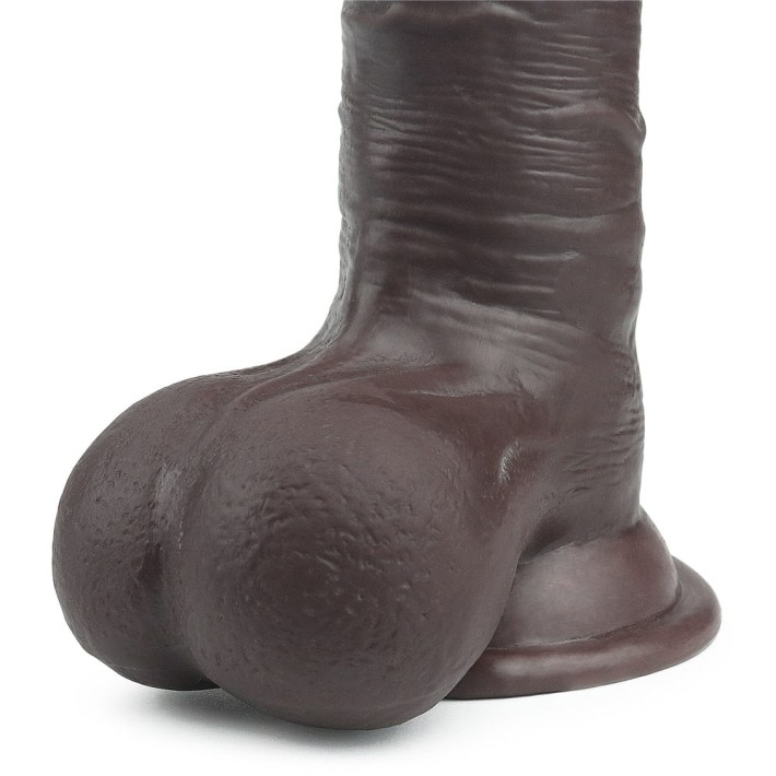 Dildo Ultra-realistic Dublu-stratificat Sliding Skin, Brun, 19.8 Cm 7