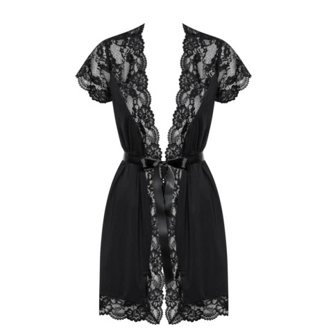 Rochii sexy, 810-pei-1 Peignoir Black  L/xl L/xl, S-m, pasiune.ro