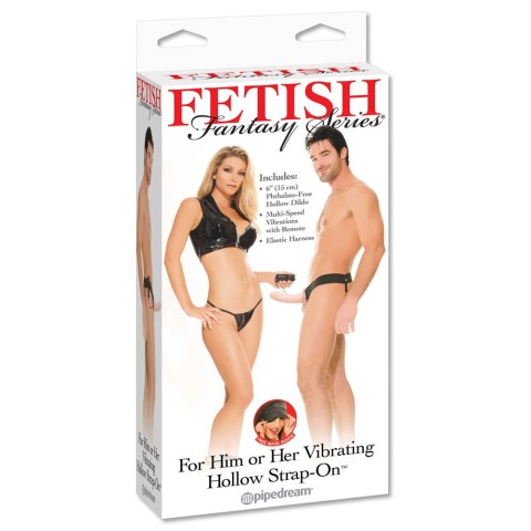 Pipedream - Fetish Fantasy Series, Strap-on/extensie Penis Cu Vibratii, Natural, 15 Cm, pasiune.ro