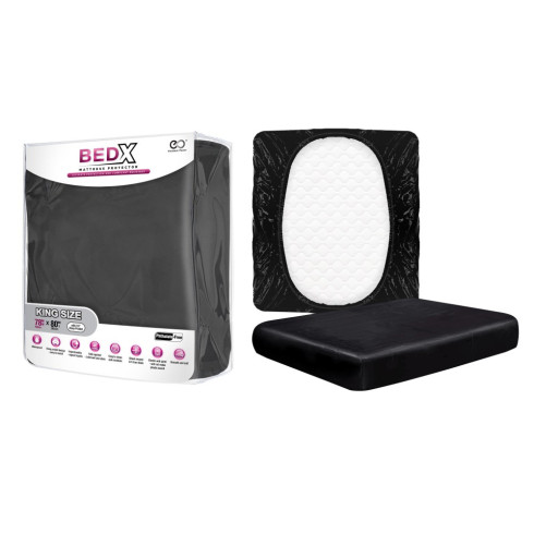 bed, Bed X - Mattress Protector - King Size Black, pasiune.ro