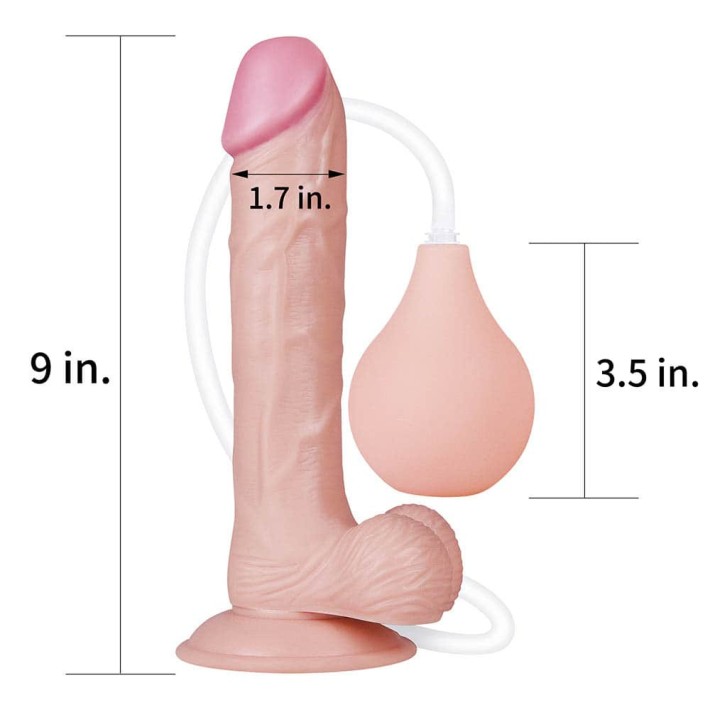 Dildo Clasic Cu Functie Ejaculare Squirt Extreme, Natural, 22.8 Cm 4