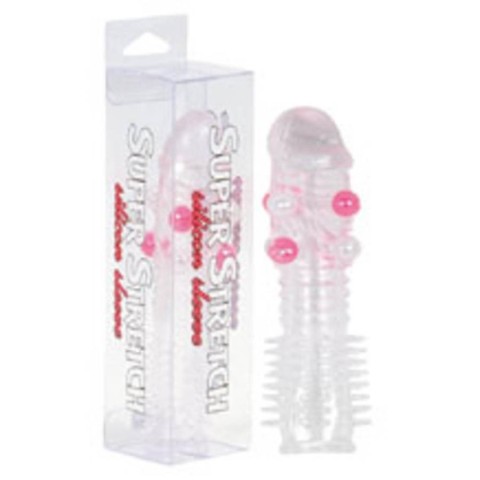 Mansoane penis, Extensie/manson Penis Super Stretch, Transparent, 14 Cm, pasiune.ro