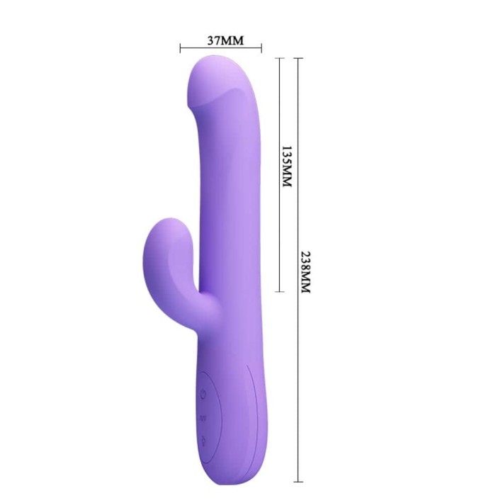 Vibrator Rabbit Cu Rotatii Truman, Lila, 23.5 Cm 5