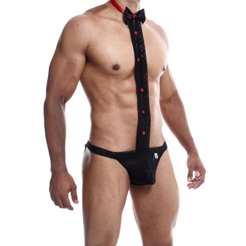 Lenjerie sexy barbati, Costum Sexy Din Dantela Mob Tuxedo, pasiune.ro