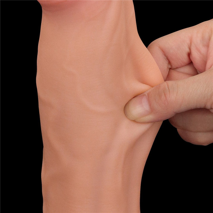 Dildo Ultra Realistic King Sized Sliding Skin Dual Layer Dong, Natural, 29 Cm 9
