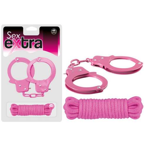 franghie, Set Catuse Si Franghie Pentru Imobilizare Erotica Sex Extra, Roz, pasiune.ro