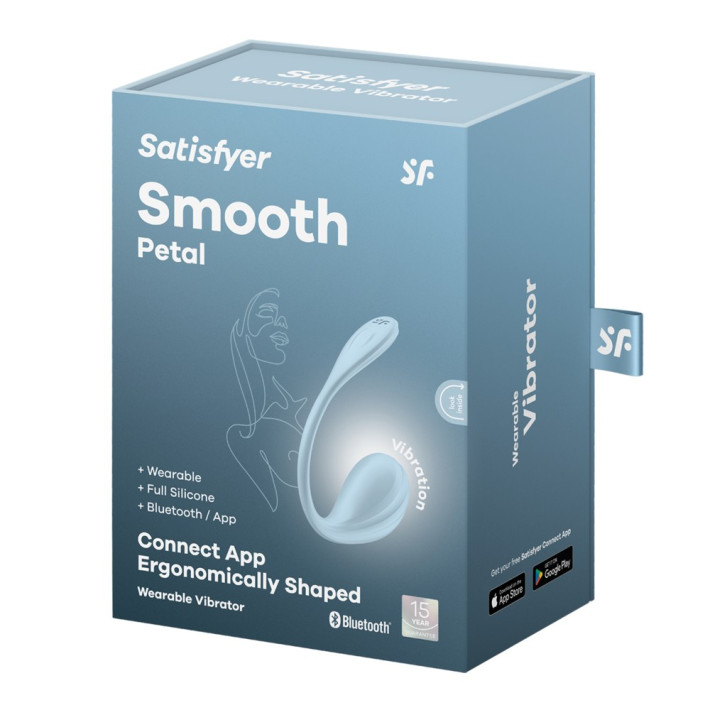 Vibrator Special Portabil Smooth Petal, Bleu 6
