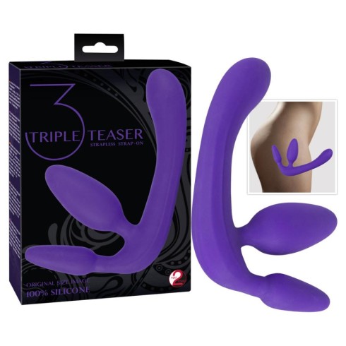 rosu, Strap-on Femei Triple Teaser (fara Ham), pasiune.ro