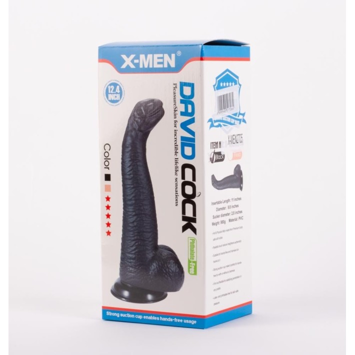Dildo Fantasy Xxl Davids, Negru, 28 Cm 6