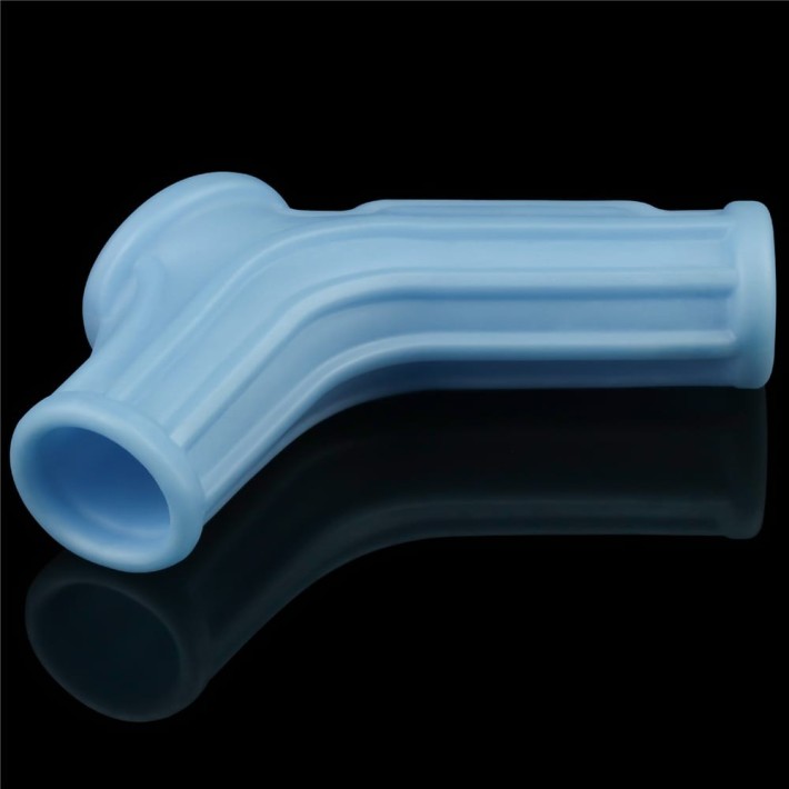 Inel / Manson Penis Cu Vibratii Ridge Knights With Scrotum Sleeve, Albastru 7