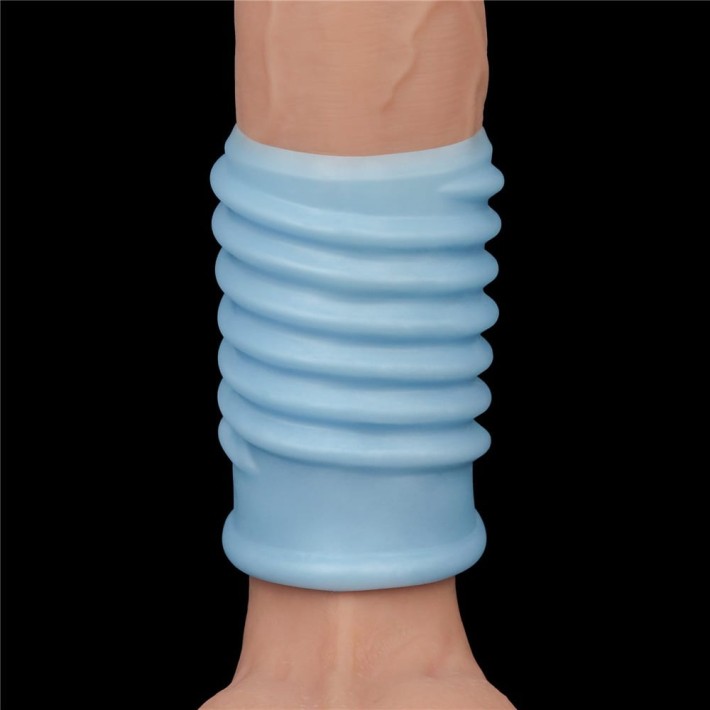 Inel / Manson Penis Cu Vibratii Spiral Knights, Albastru 4