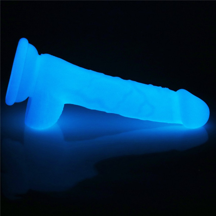 Dildo Fantezie Fosforescent Lumino Play, Alb, 17.5 Cm 12