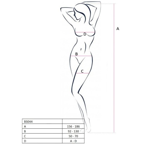 stocking, Bodystocking Passion Bs044 Alb, pasiune.ro
