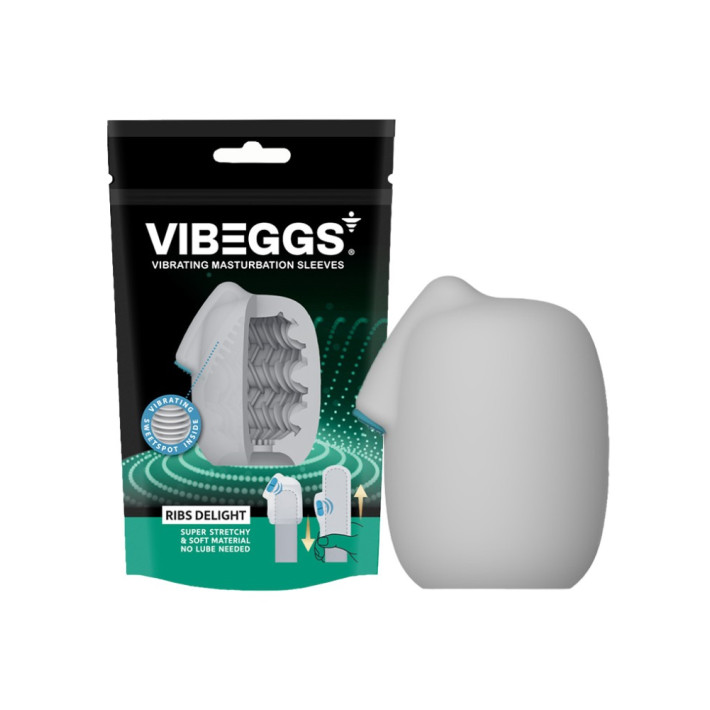 Vibeggs - Ribs Delight - Vibrating Masturbation Sleeve - White 4