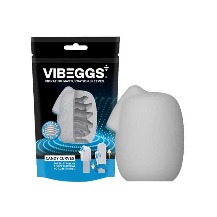 Vibeggs - Candy Curves - Vibrating Masturbation Sleeve - White 3