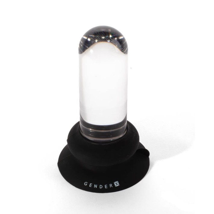 Dop Anal Cu Ventuza Detasabila, Transparent + Negru, 14 Cm 2
