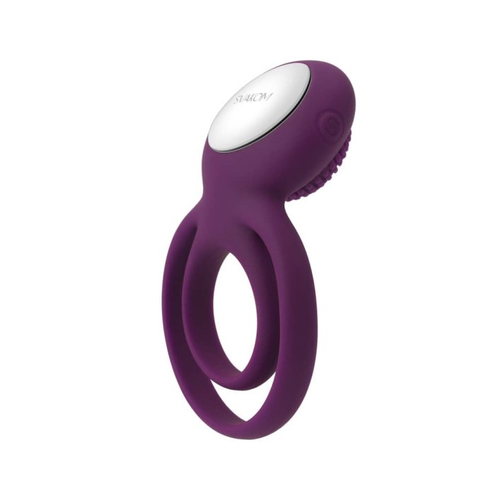 Inel Penis Vibrator Dublu Tammy, Violet 3