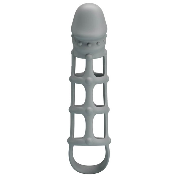 Manson / Extensie Penis Cu Inel Testicule, Alb 5