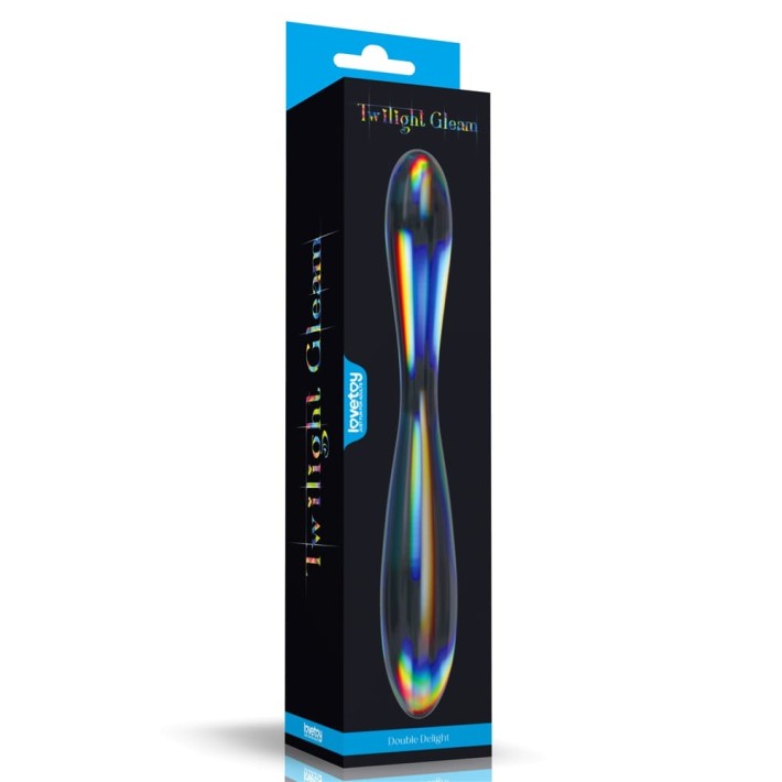 Dildo Sticla Twilight Gleam Glass Dildo- Double Delight, Transparent, 23 Cm 8