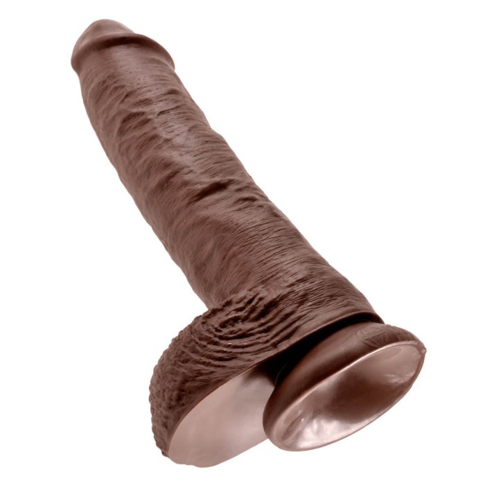 Dildo Clasic Cu Ventuza King Cock, Bronz, 25.4 Cm 5