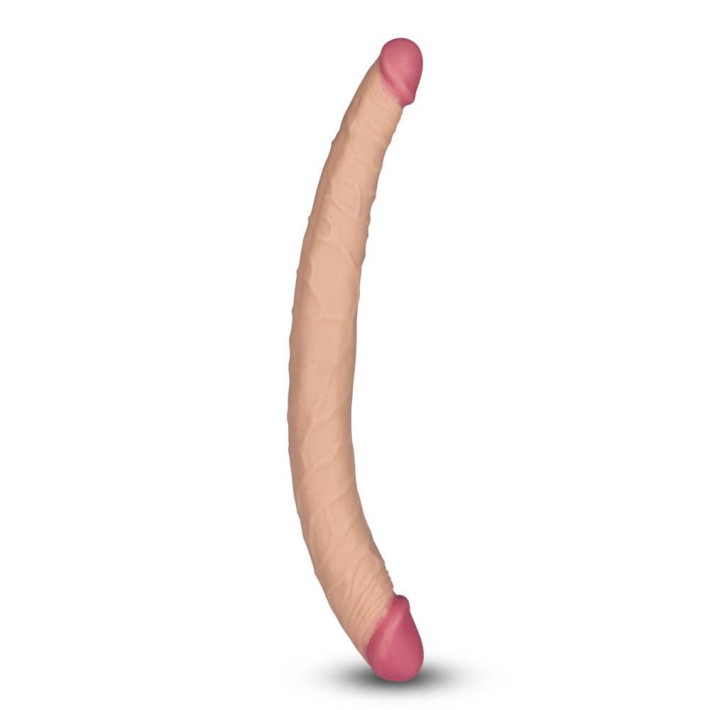 Dildo Realistic Dubla Penetrare Ladykiller, Natural, 35.5 Cm 4