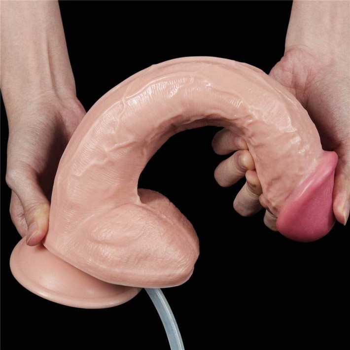 Dildo Clasic Cu Functie Ejaculare Squirt Extreme, Natural, 28 Cm 13
