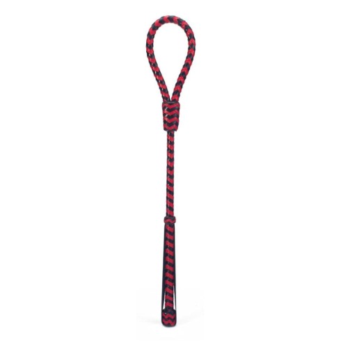 rosu, Cravasa Din Piele Impletita, Negru + Rosu, 50 Cm, pasiune.ro