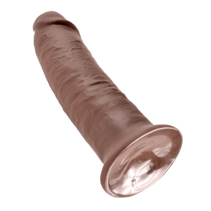Dildo Clasic Cu Ventuza King Cock, Brun, 25 Cm 7