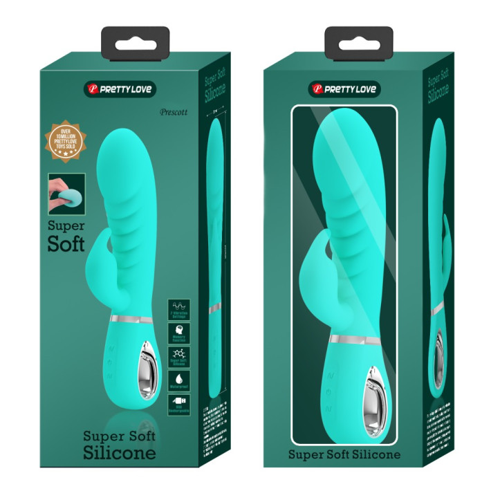 Vibrator Rabbit Prescott, Verde, 20 Cm 5