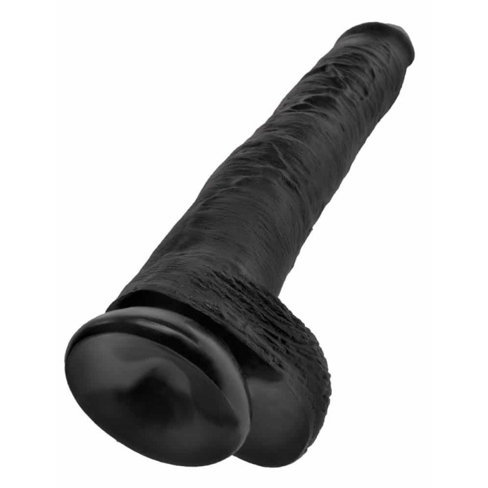 Dildo Clasic Cu Ventuza King Cock, Negru, 35.5 Cm 4