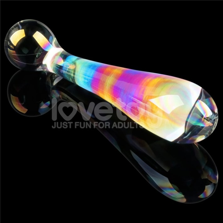 Dildo Sticla Twilight Gleam Glass Dildo- Alluring Arc, Transparent, 17 Cm 3