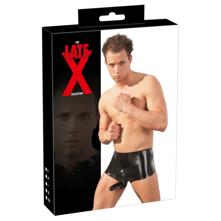 Boxeri Din Latex Cu Manson Pentru Penis Si Testicule 3