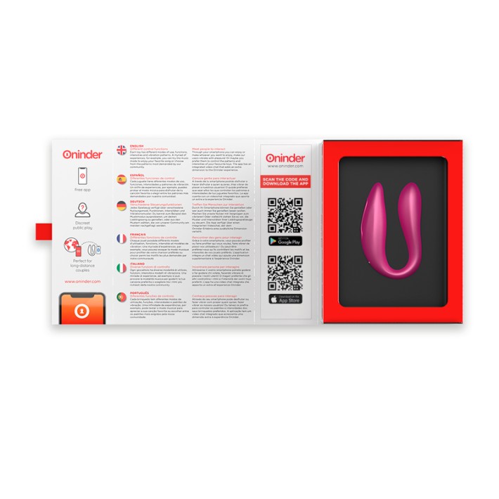Vibrator Cuplu Roz Oninder - Aplicatie Gratuita 5