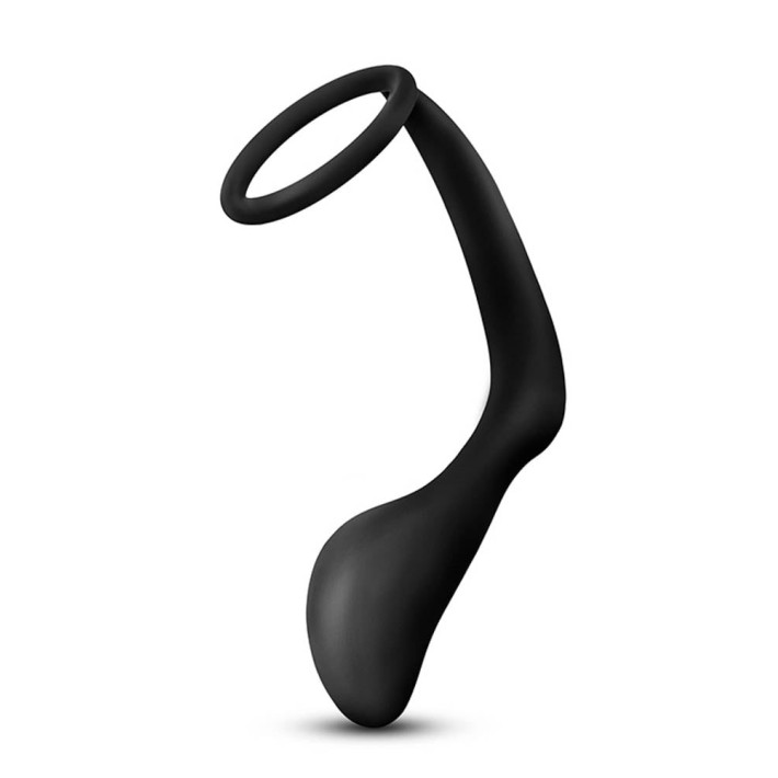 Dop Anal Cu Inel Pentru Penis Anal Adventures, Negru, 10 Cm 6