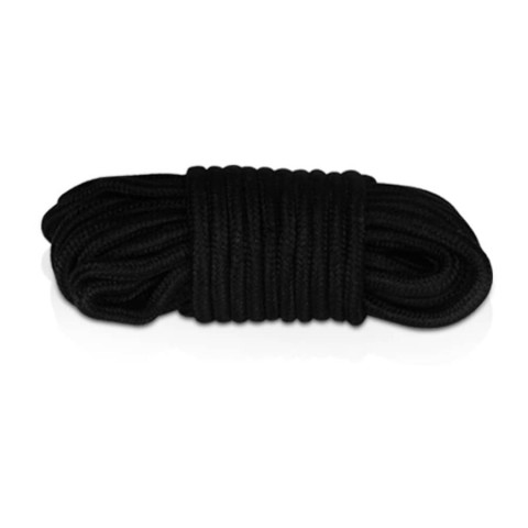 Sfori Benzi, Franghie Fetish Bondage Rope, Negru, 10 M, pasiune.ro
